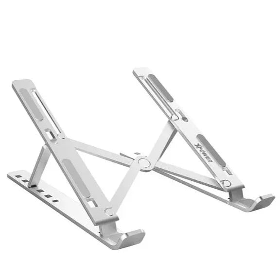 XPower Foldable Laptop Stand - Silver - Tashqila XPower Foldable Laptop Stand - Silver - Tashqila